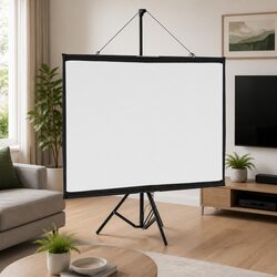 Versatile 50 Inch Tripod Projection Screen for Any Setting