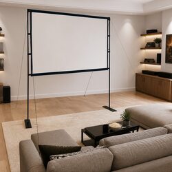 Ideal for Home and Office: 84-Inch Portable Projector Screen