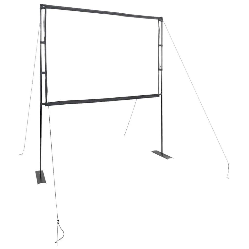 Projection Screen 84 Inch 4:3 Portable Projector Display with Double Stands