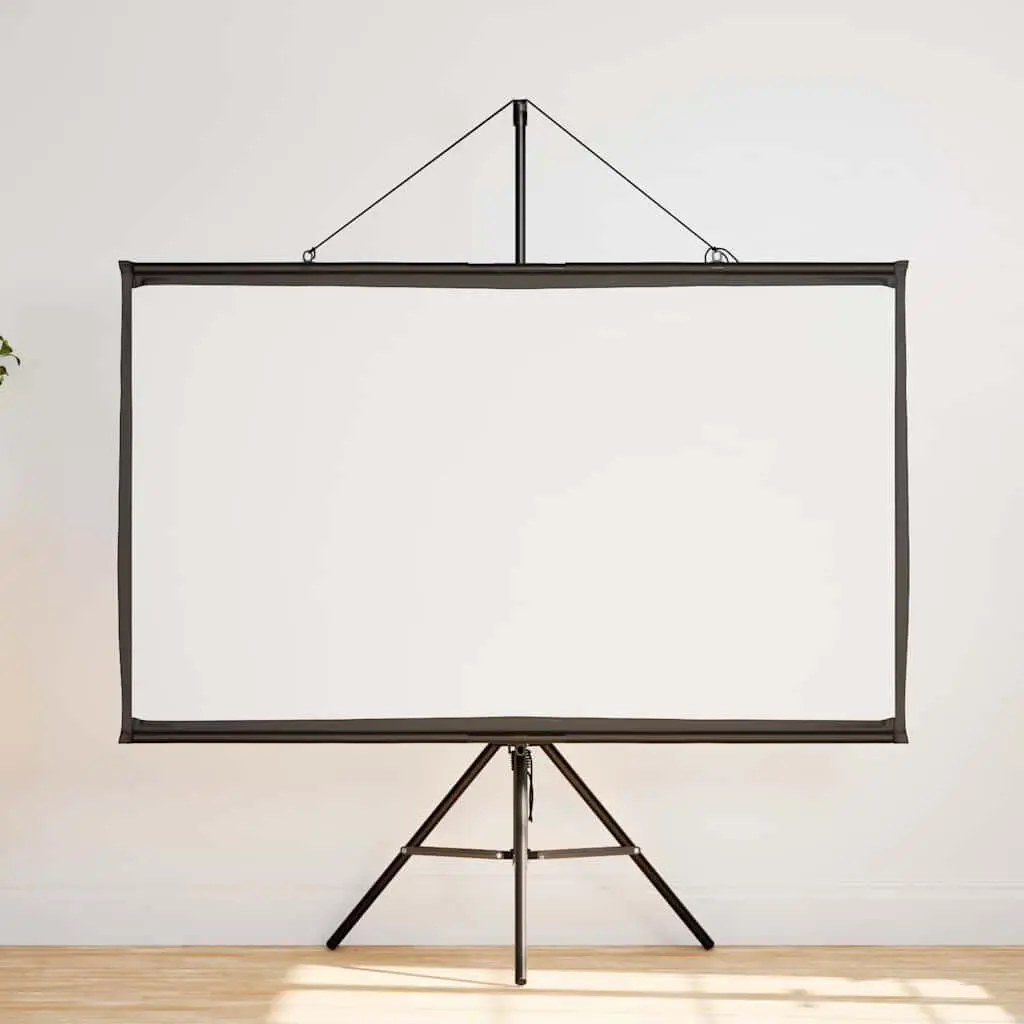 Projection Screen 50 Inch Polyester Matte White Tripod Stand Portable