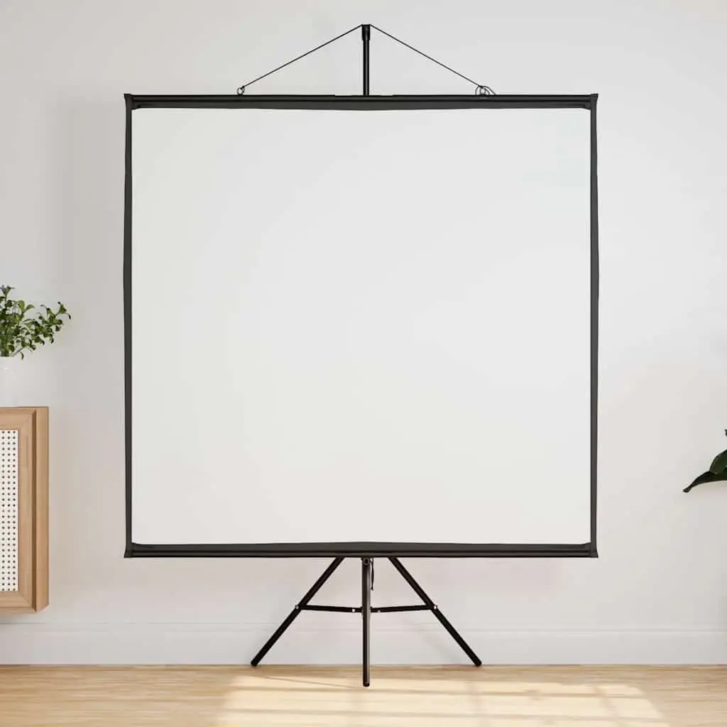 Projection Screen Manual Tripod 72 Inch Polyester Matte White