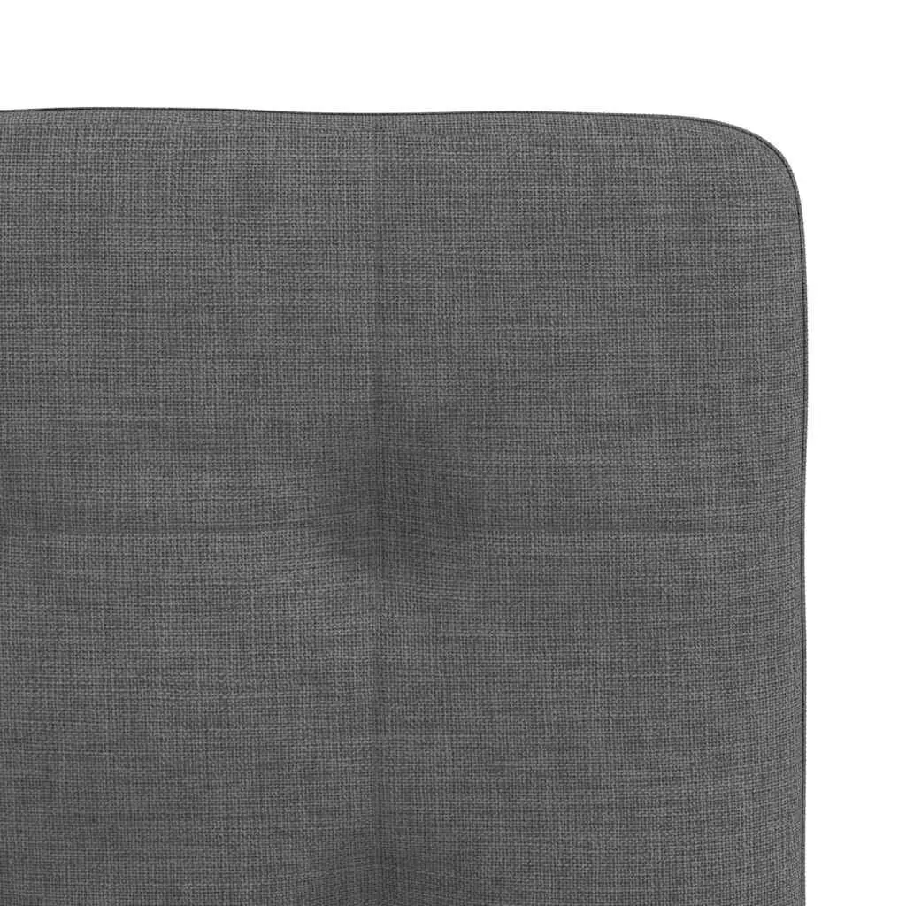 Dining Chairs Polyester Upholstery Metal and Wood Frame 2 pcs Grey
