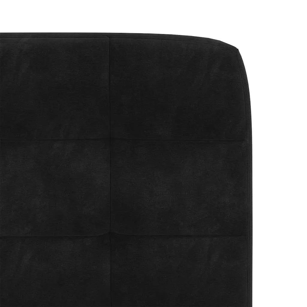 Dining Chairs Velvet Fabric Black 2 Piece Metal and Wood Frame