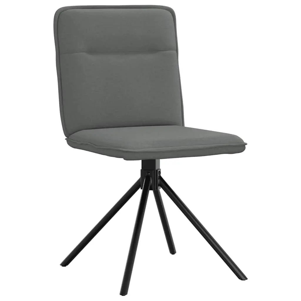 Dining Chairs Grey Fabric Swivel Ergonomic 2 Piece