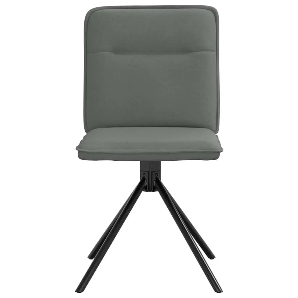 Dining Chairs Grey Fabric Swivel Ergonomic 2 Piece
