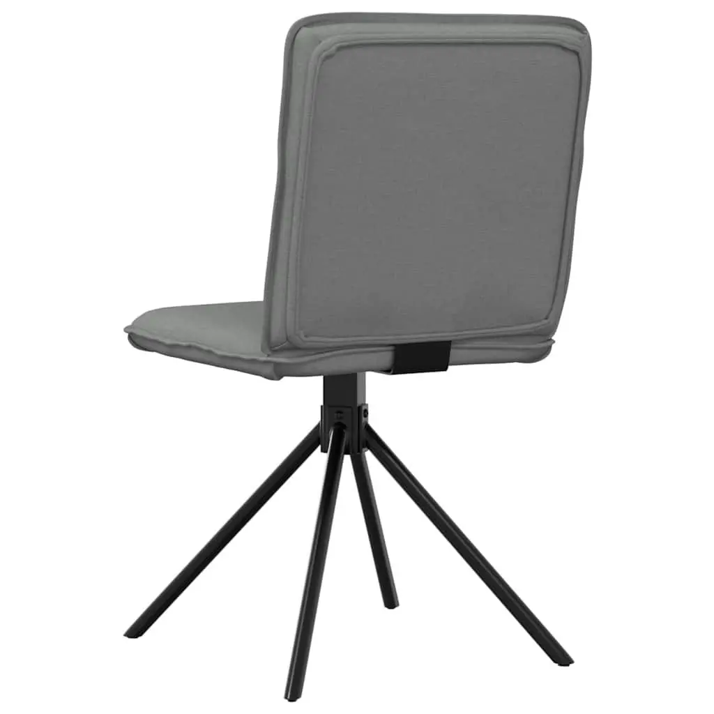 Dining Chairs Grey Fabric Swivel Ergonomic 2 Piece