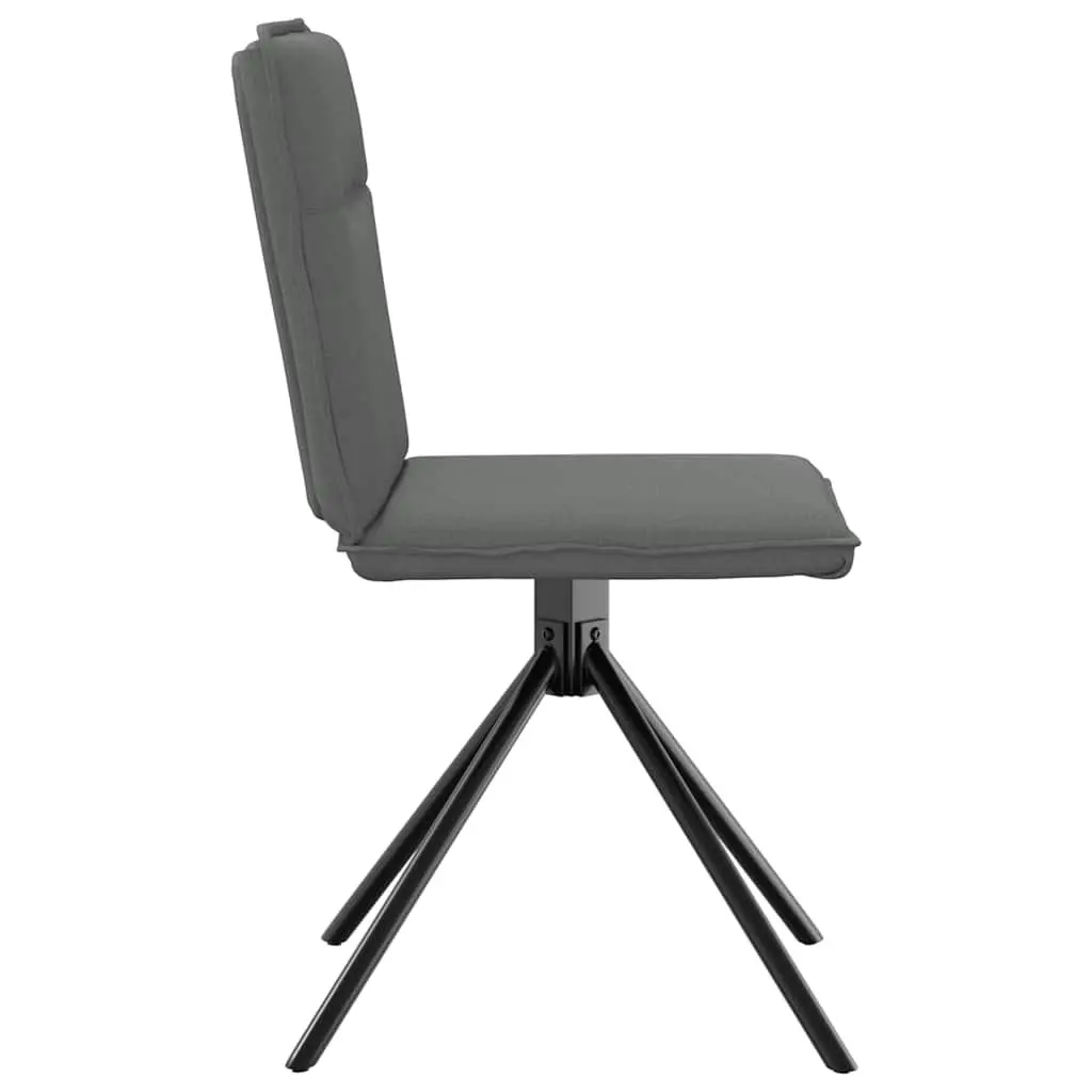 Dining Chairs Grey Fabric Swivel Ergonomic 2 Piece