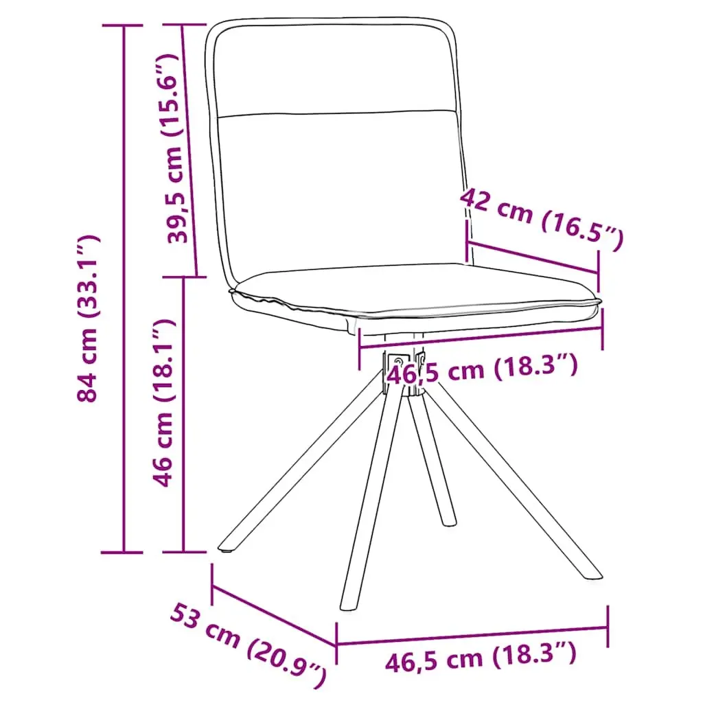 Dining Chairs Grey Fabric Swivel Ergonomic 2 Piece