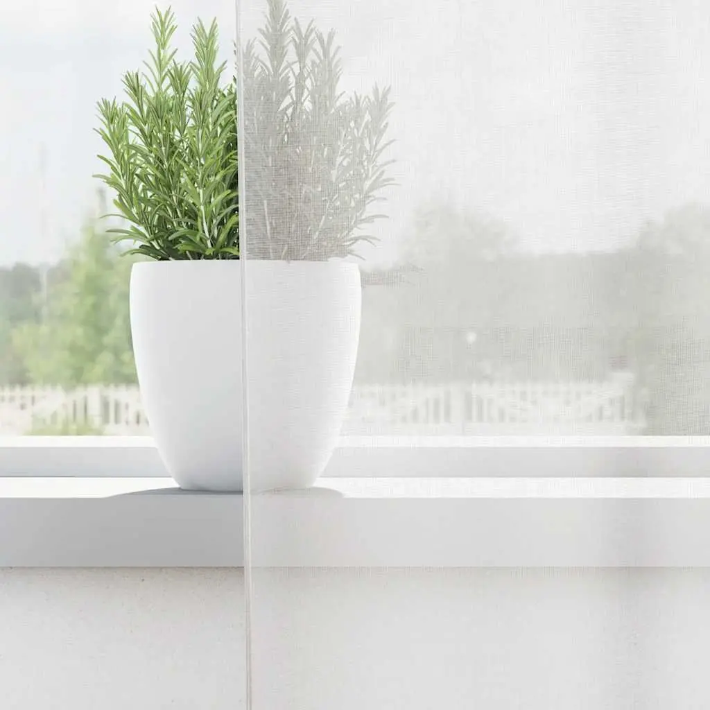 Voile Curtains Semi-Transparent Polyester 2 pcs White
