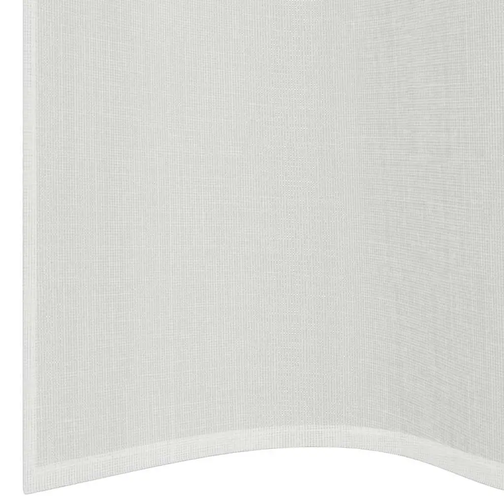 Voile Curtains Semi-Transparent Polyester 2 pcs White