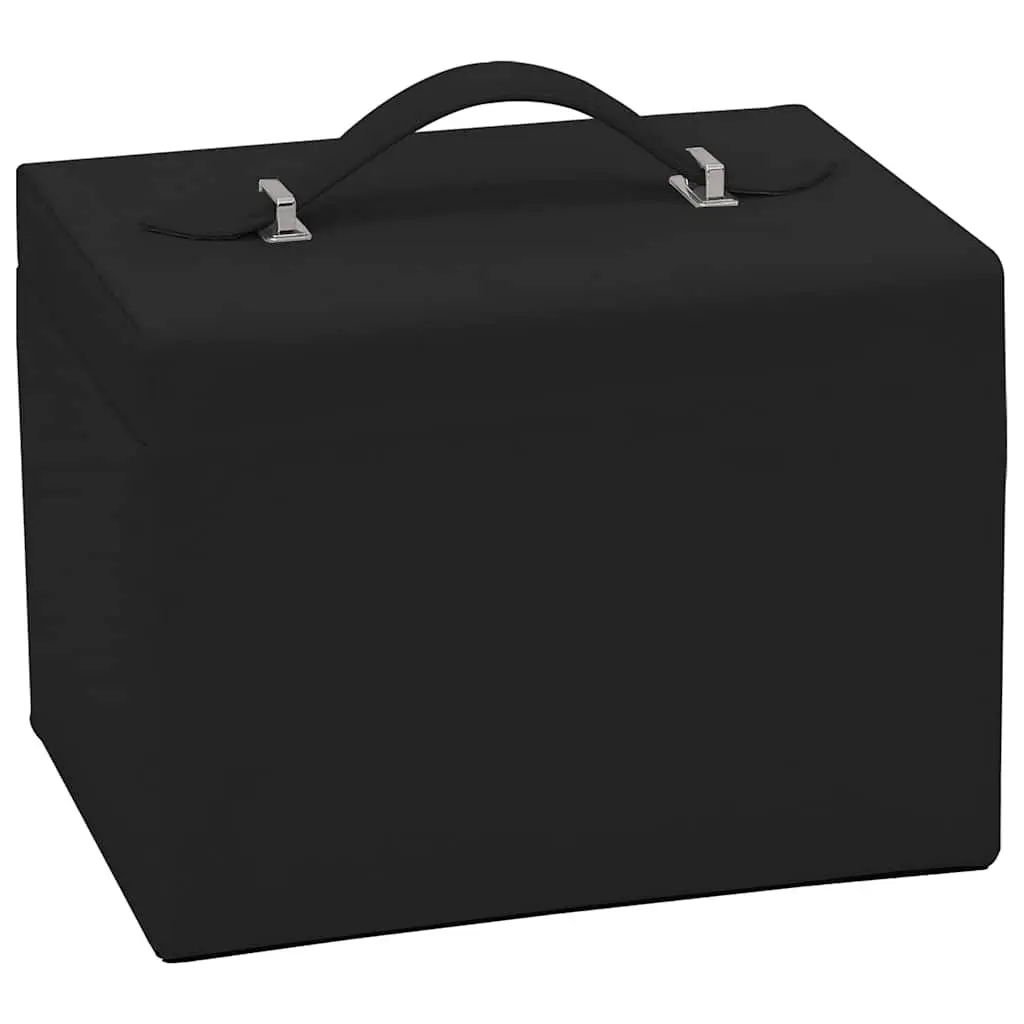 Jewellery Box 4-Layer Organiser Velvet Black Storage Case with Mirror
