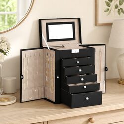 Versatile 6-Layer Jewellery Box for Every Home