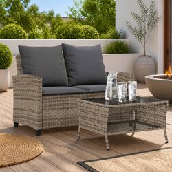 Perfect Addition to Your Outdoor Areas: 2-Seater Sofa Set