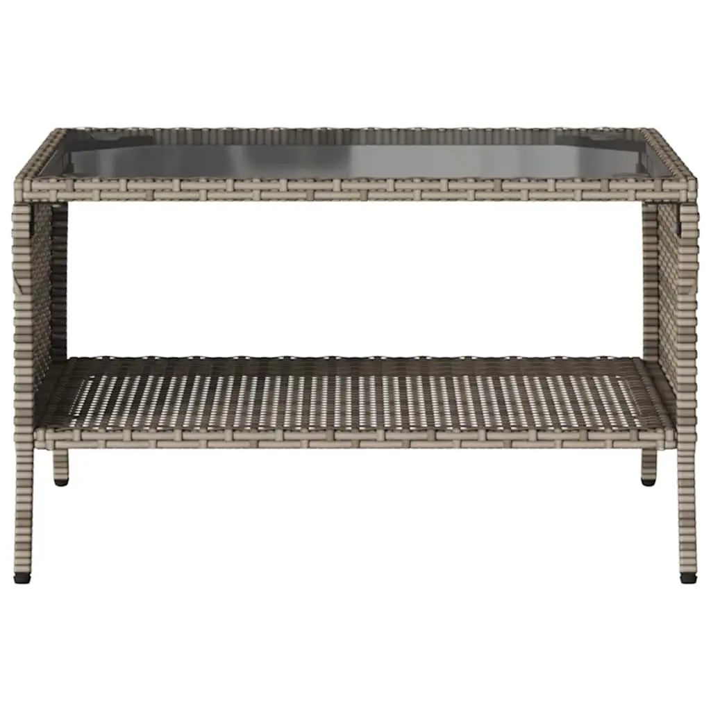 Garden Sofa 2-Seater Outdoor Furniture Set with Cushions Table Grey