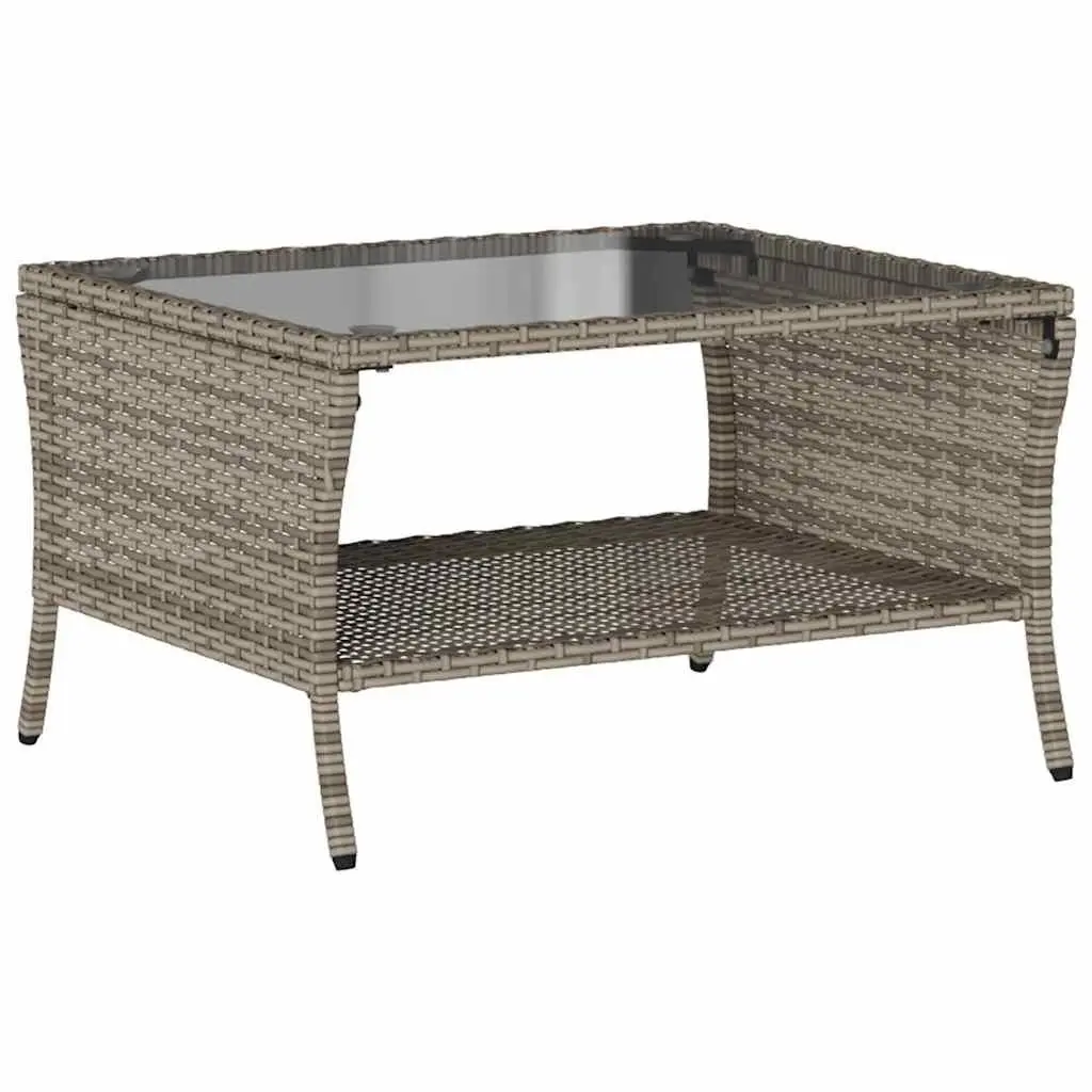 Garden Sofa 2-Seater Outdoor Furniture Set with Cushions Table Grey