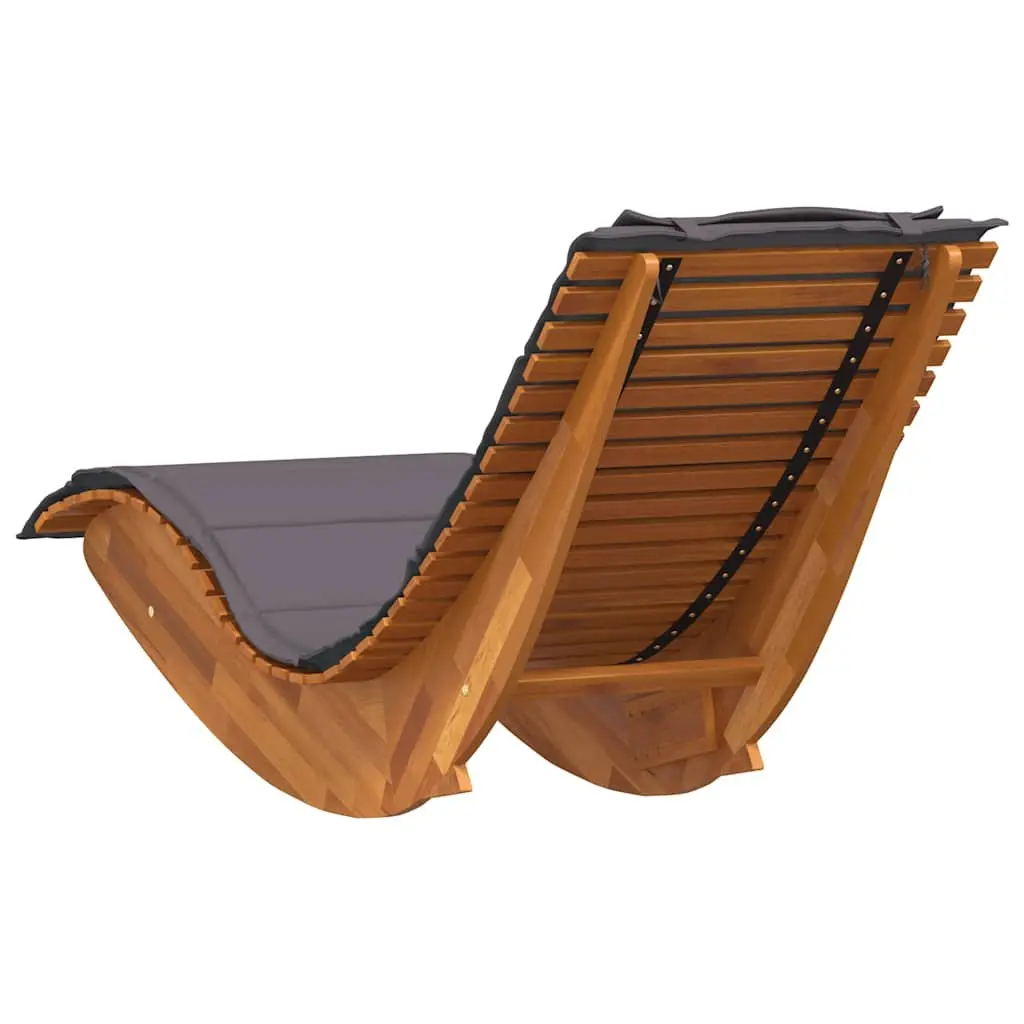 Sun Lounger Rocking Chair Solid Wood Garden Patio Outdoor Furniture Relaxing