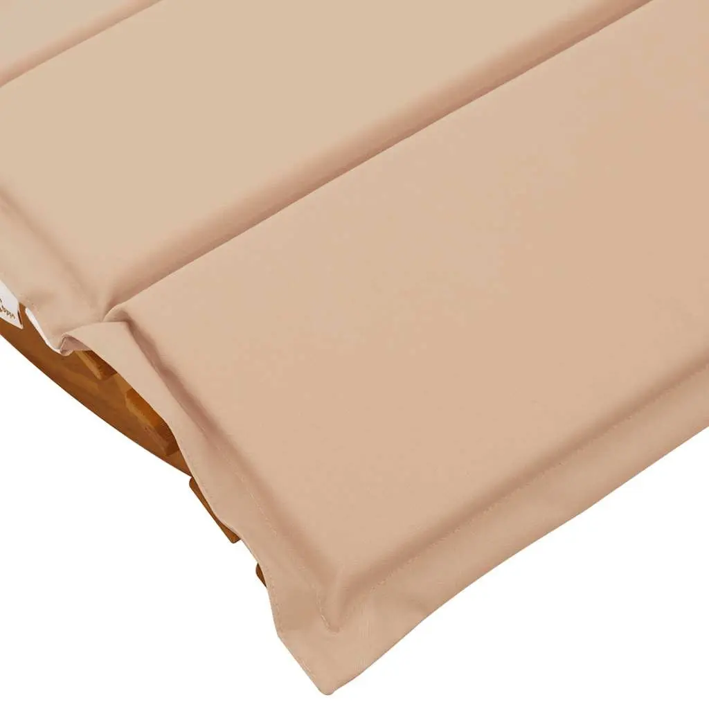 Wooden Rocking Sun Lounger with Cushion Acacia Brown