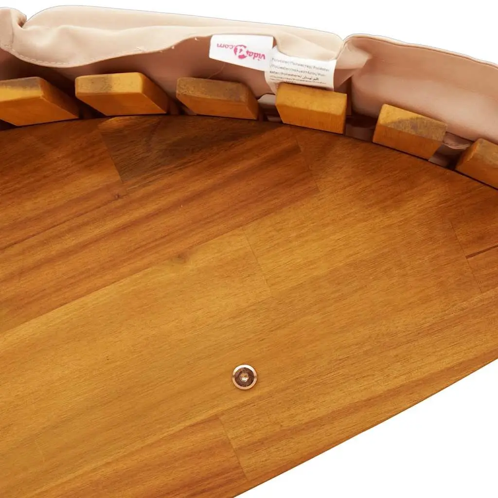 Wooden Rocking Sun Lounger with Cushion Acacia Brown