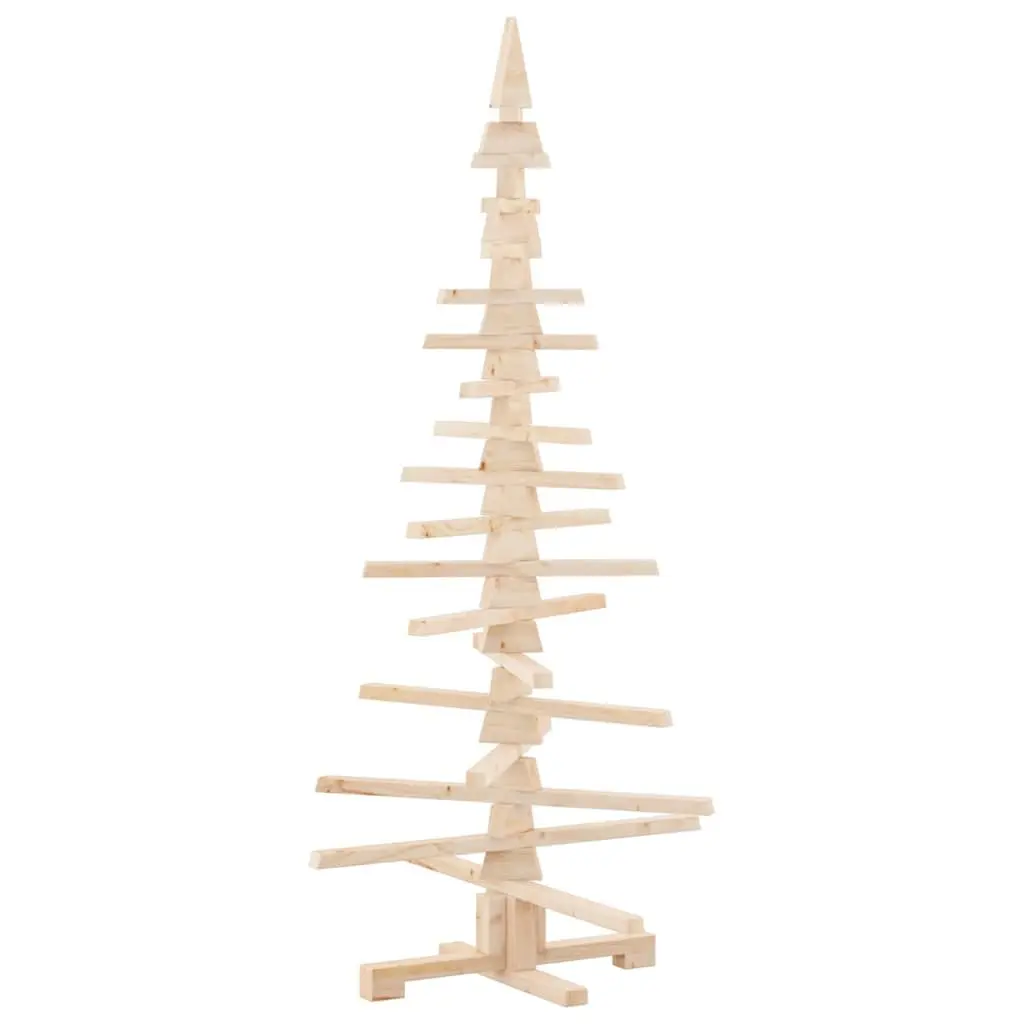 Wooden Christmas Tree Decoration 150cm Solid Pine Wood Holiday Home Decor