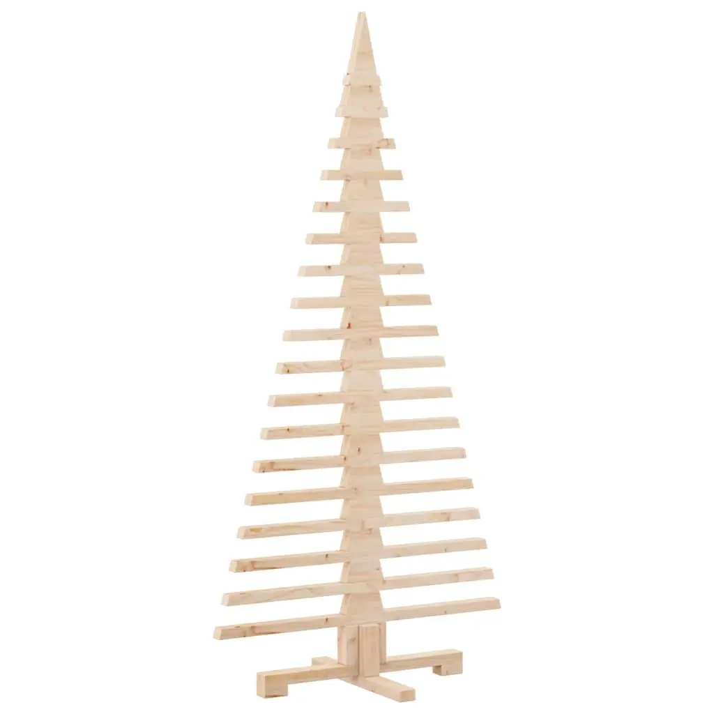 Wooden Christmas Tree Decoration 150cm Solid Pine Wood Holiday Home Decor