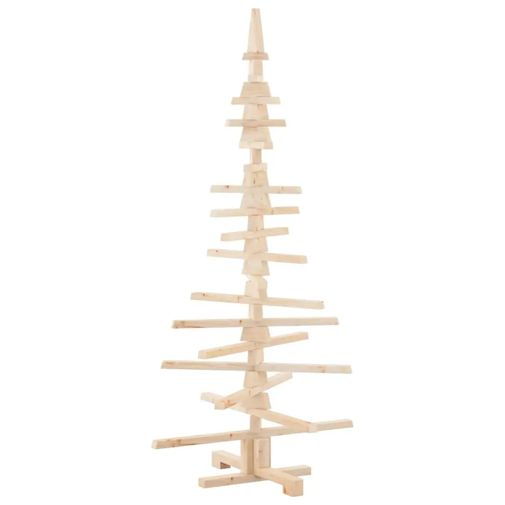 Wooden Christmas Tree Decoration 150cm Solid Pine Wood Holiday Home Decor