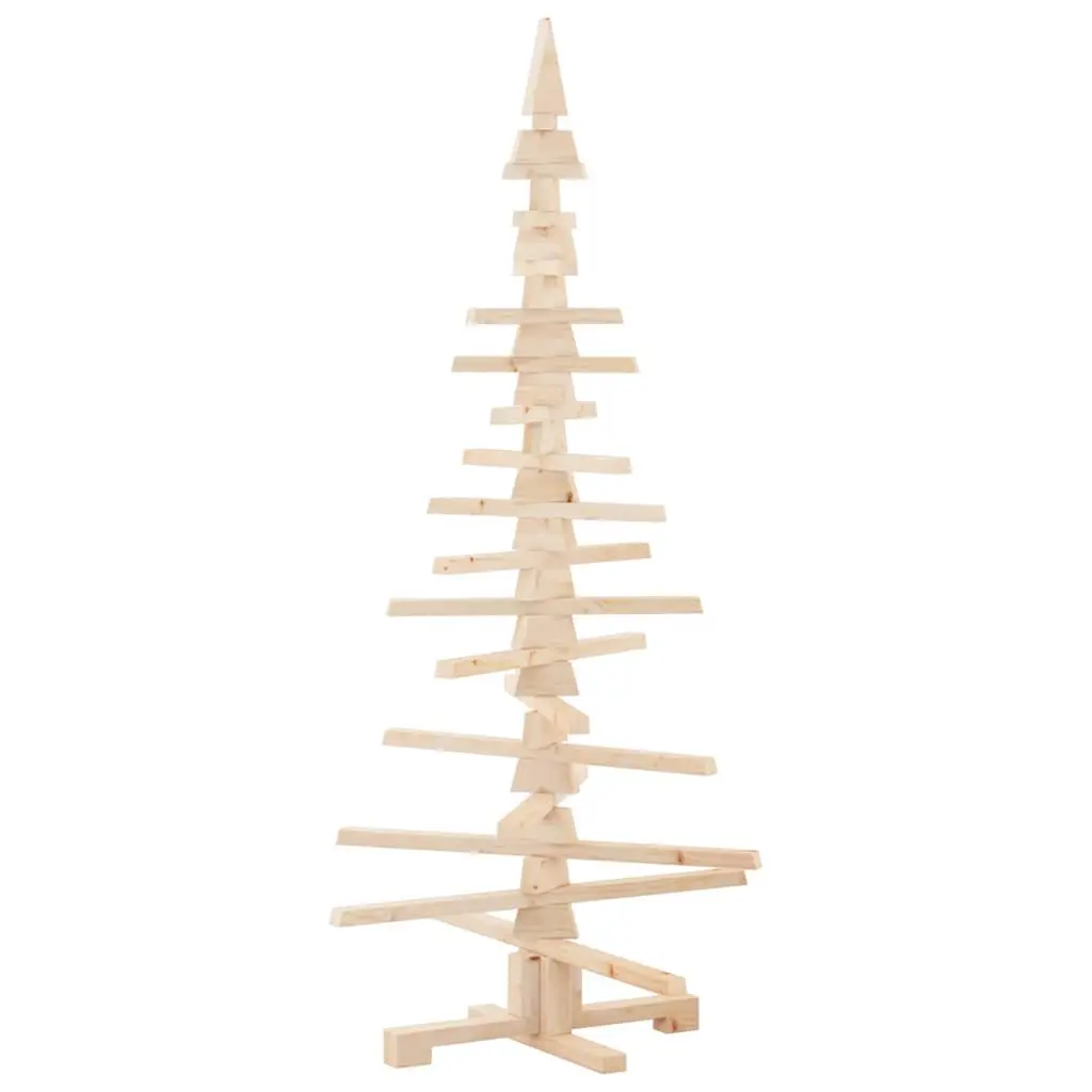 Wooden Christmas Tree Decoration 150cm Solid Pine Wood Holiday Home Decor