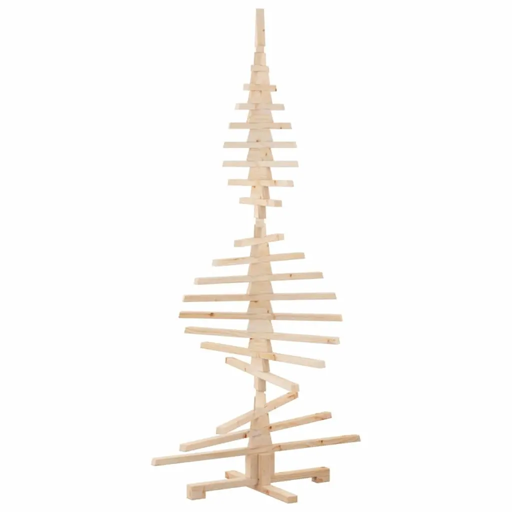 Wooden Holiday Decoration Tree 180cm Solid Pine Brown Seasonal Festive Home