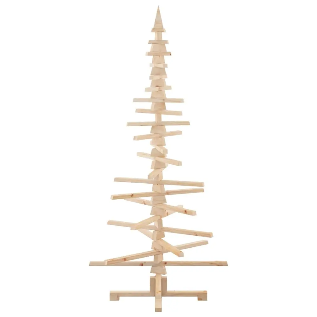Wooden Holiday Decoration Tree 180cm Solid Pine Brown Seasonal Festive Home