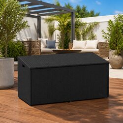 Practical Black Storage Box for Your Garden Needs