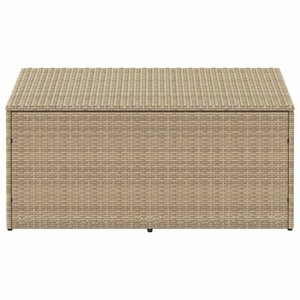 Garden Storage Box PE Rattan 110x50x58cm Beige Outdoor Furniture Waterproof