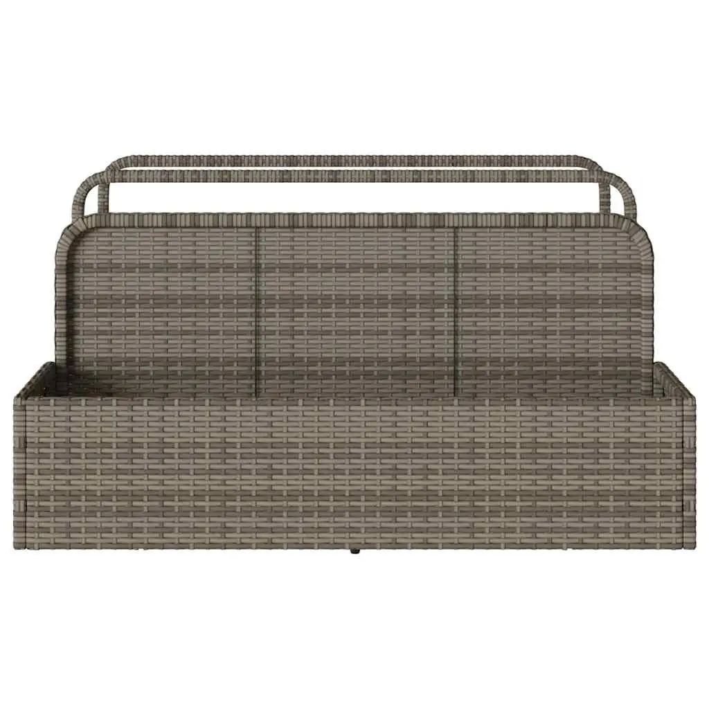 Poolside Float Storage Basket PE Rattan Grey Outdoor Garden Patio