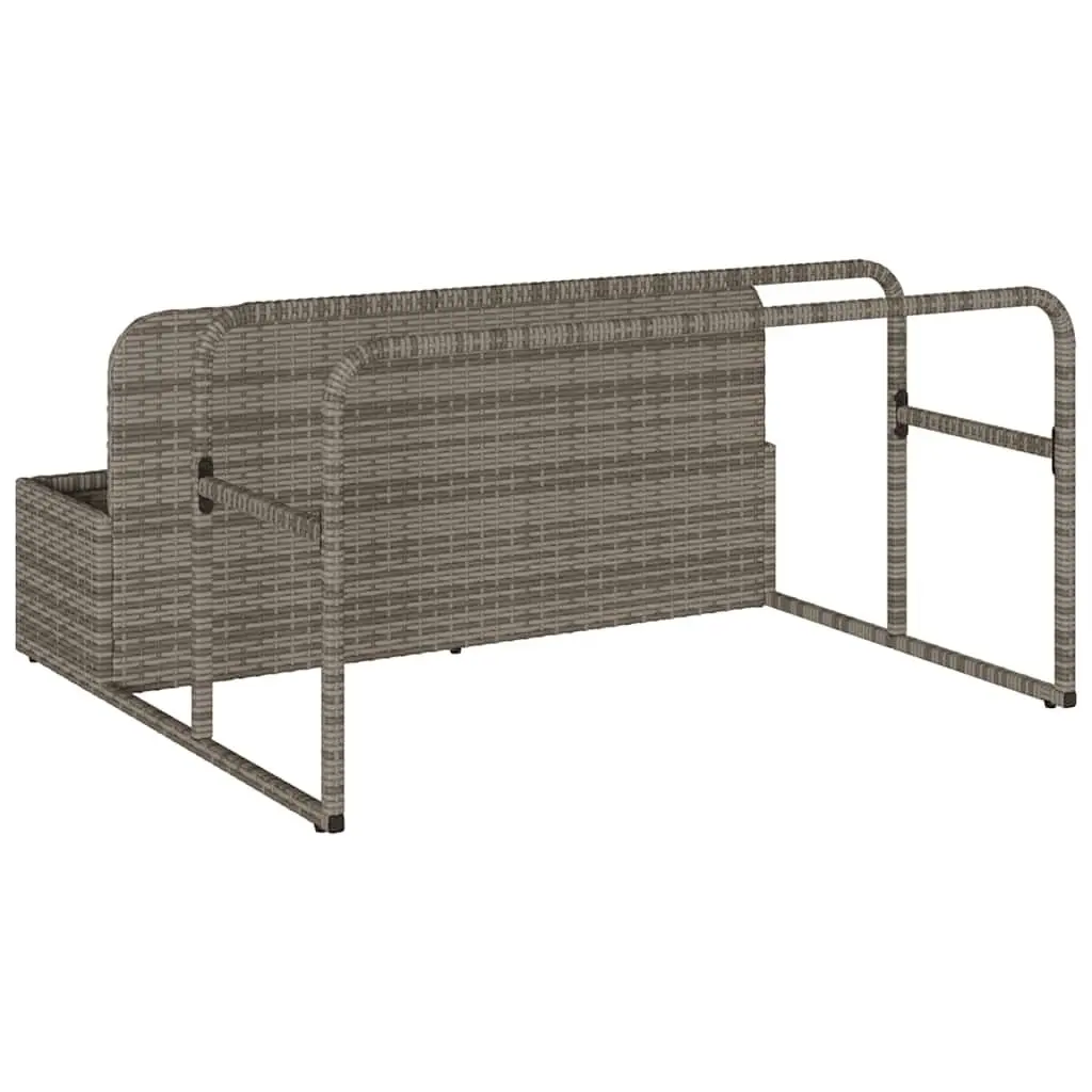 Poolside Float Storage Basket PE Rattan Grey Outdoor Garden Patio