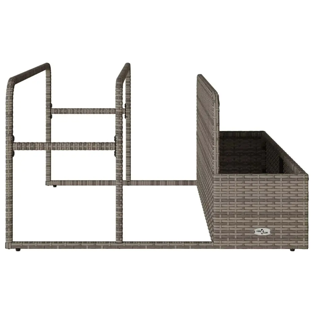 Poolside Float Storage Basket PE Rattan Grey Outdoor Garden Patio