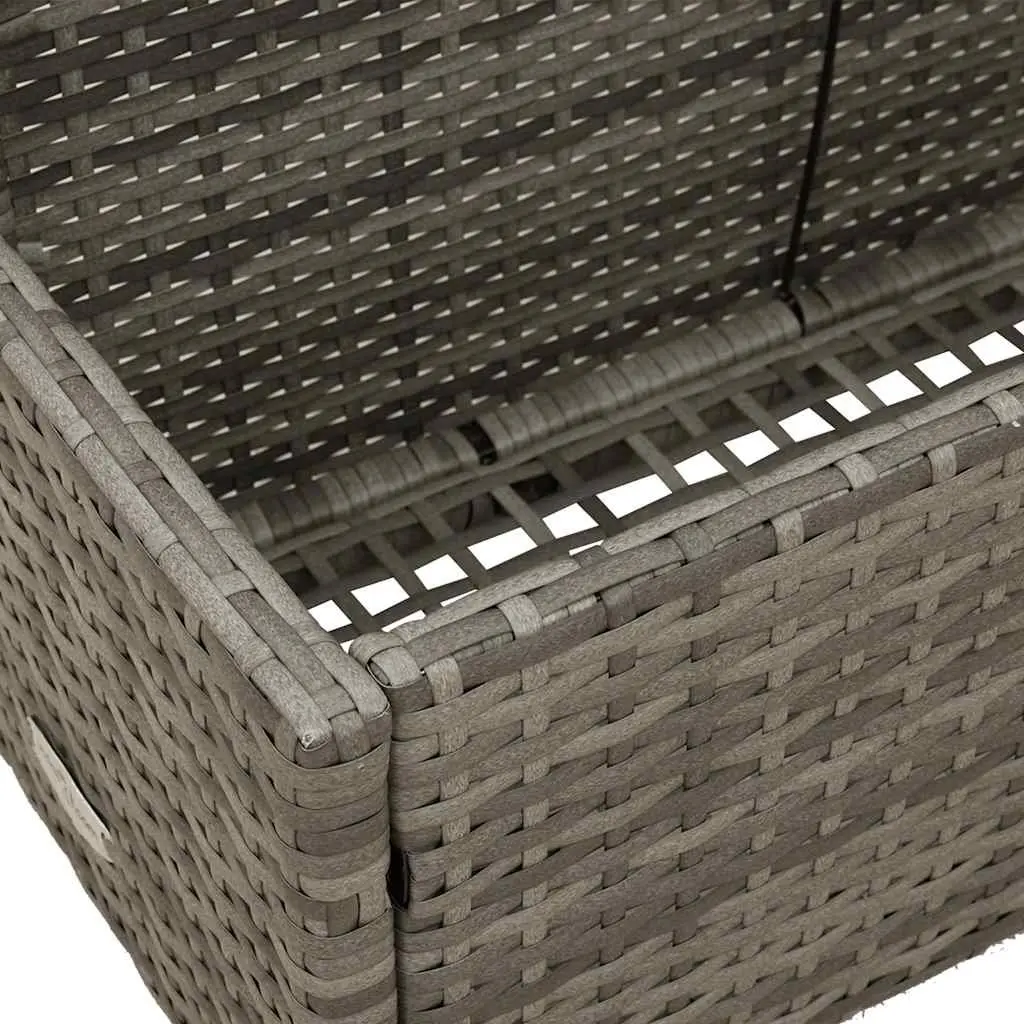 Poolside Float Storage Basket PE Rattan Grey Outdoor Garden Patio
