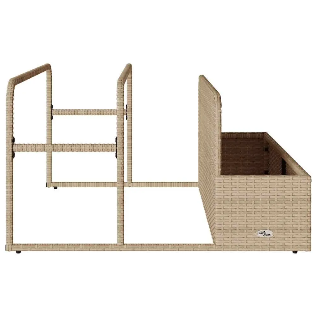 Poolside Float Storage Basket PE Rattan Beige Outdoor Garden Patio Organiser