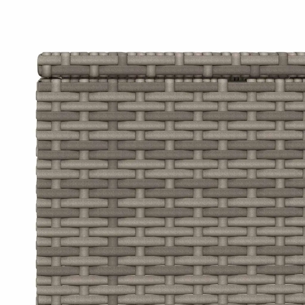 Sun Lounger PE Rattan Adjustable Backrest Grey Outdoor Garden Furniture