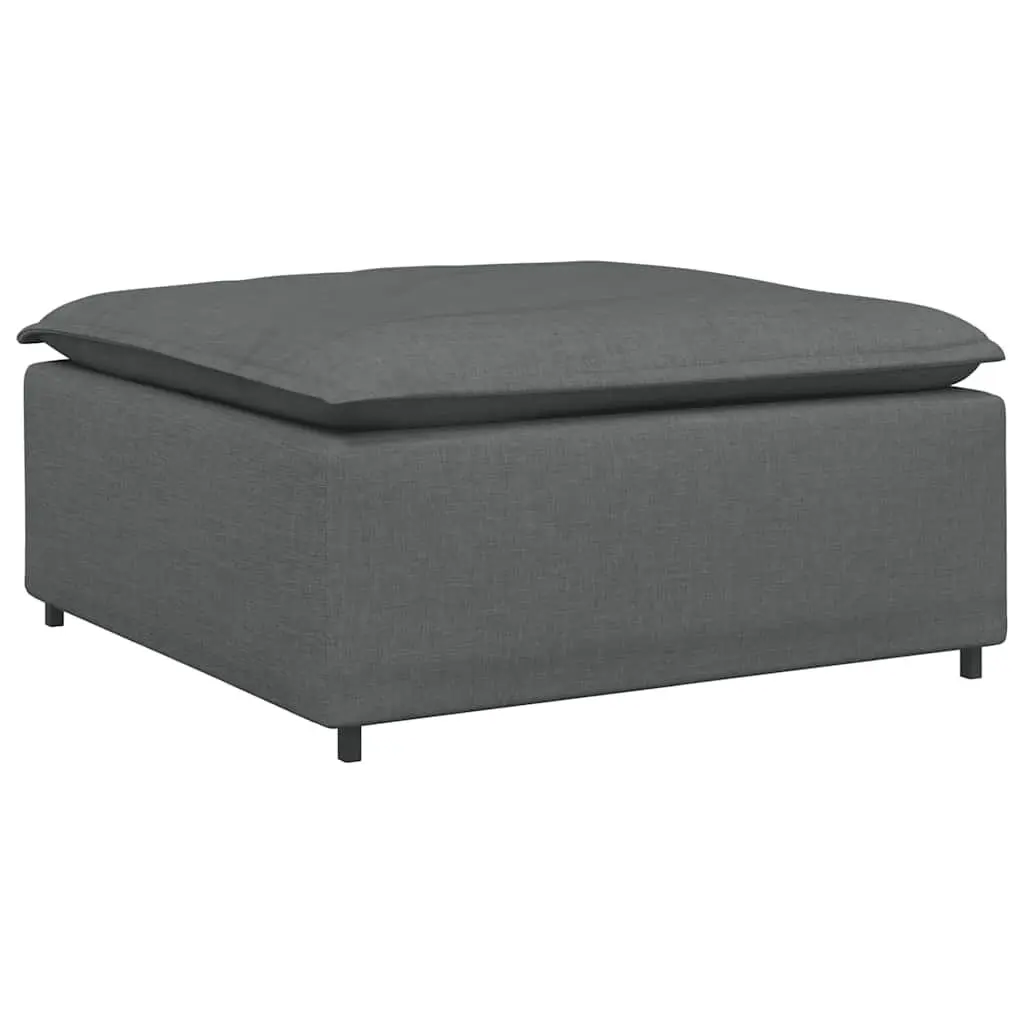 Modular Sofa Footstool Module Grey 100x100x48 cm Sectional Unit Seating