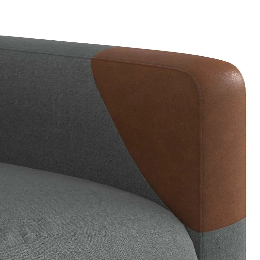 Recliner Chair Grey Fabric Manual Recline Armchair Lounge Seat Home Furniture