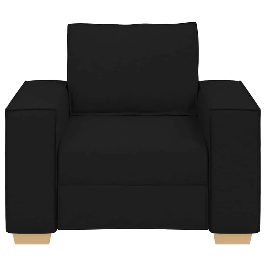 Sofa Chair Wooden and Metal Frame 100x78x84cm Black Polyester Fabric Armchair