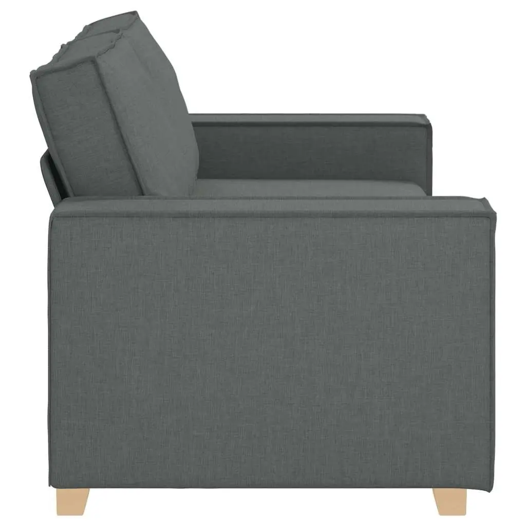 2-Seater Sofa Grey Polyester Fabric 180x78x84 cm Wooden and Metal Frame
