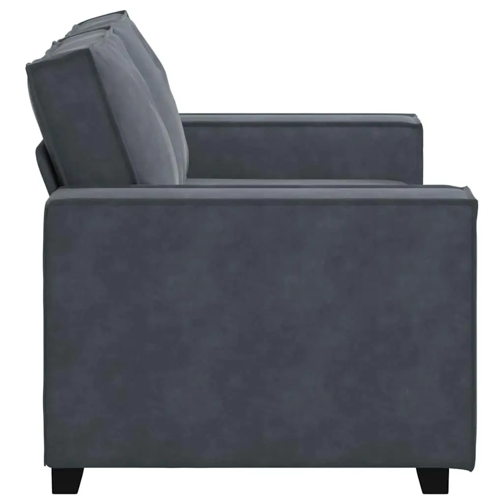 2-Seater Sofa Velvet Upholstered Grey Living Room Furniture