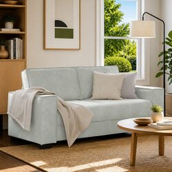 Versatile Light Grey Velvet Sofa for Every Room