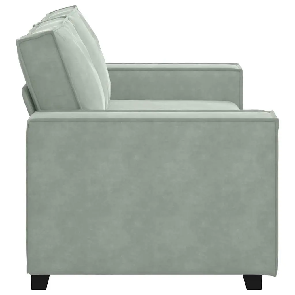 2-Seater Sofa Light Grey Velvet Lounge Couch Living Room Furniture Relaxing