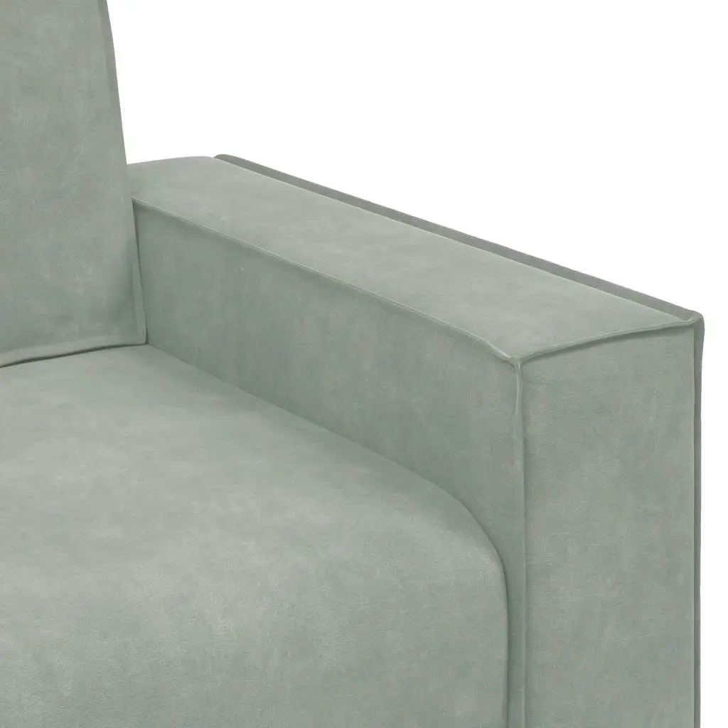 2-Seater Sofa Light Grey Velvet Lounge Couch Living Room Furniture Relaxing