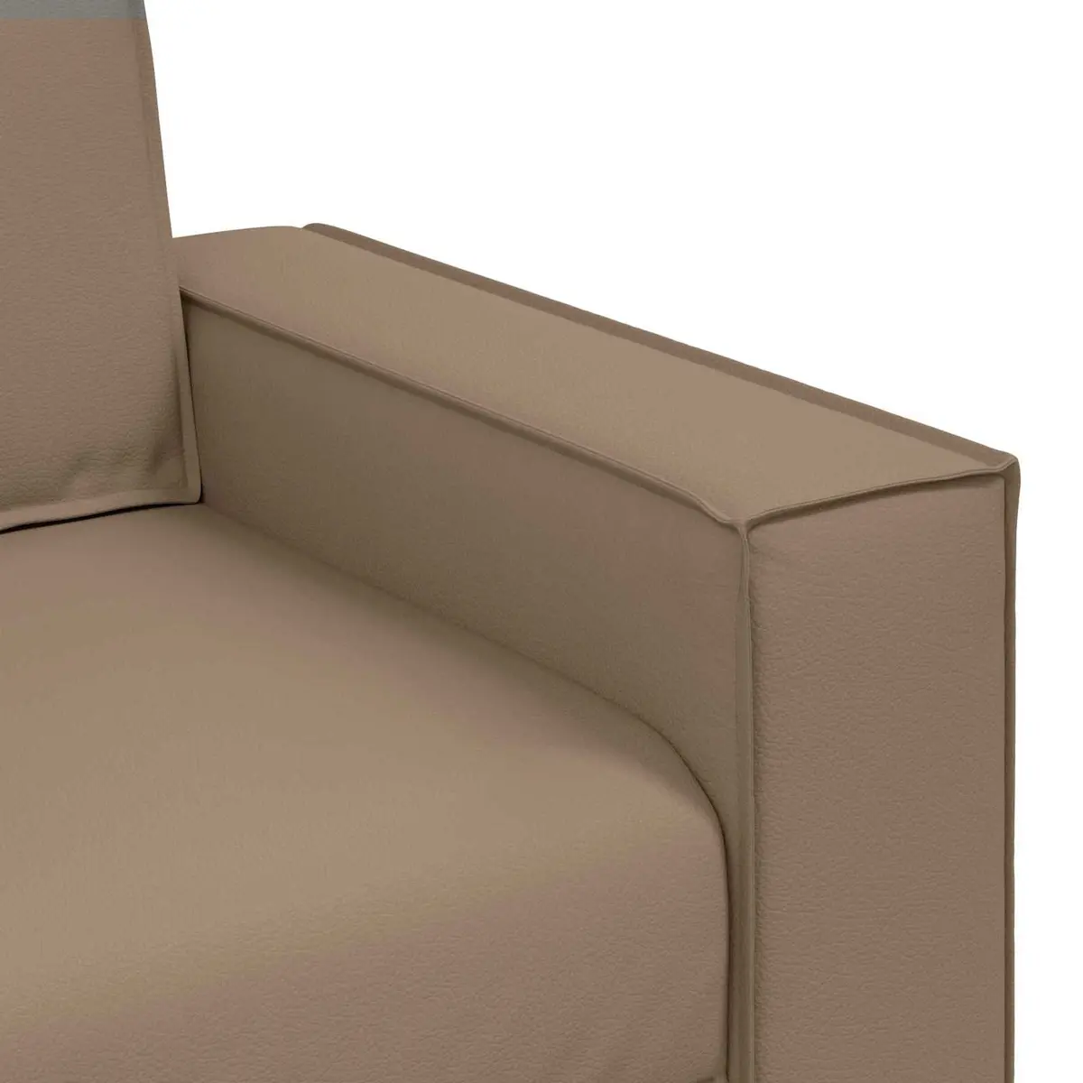 Sofa Chair Brown Faux Leather 100cm Modern Living Room Seating Furniture