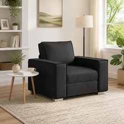 Practical Black Sofa Chair for Cozy Living Rooms