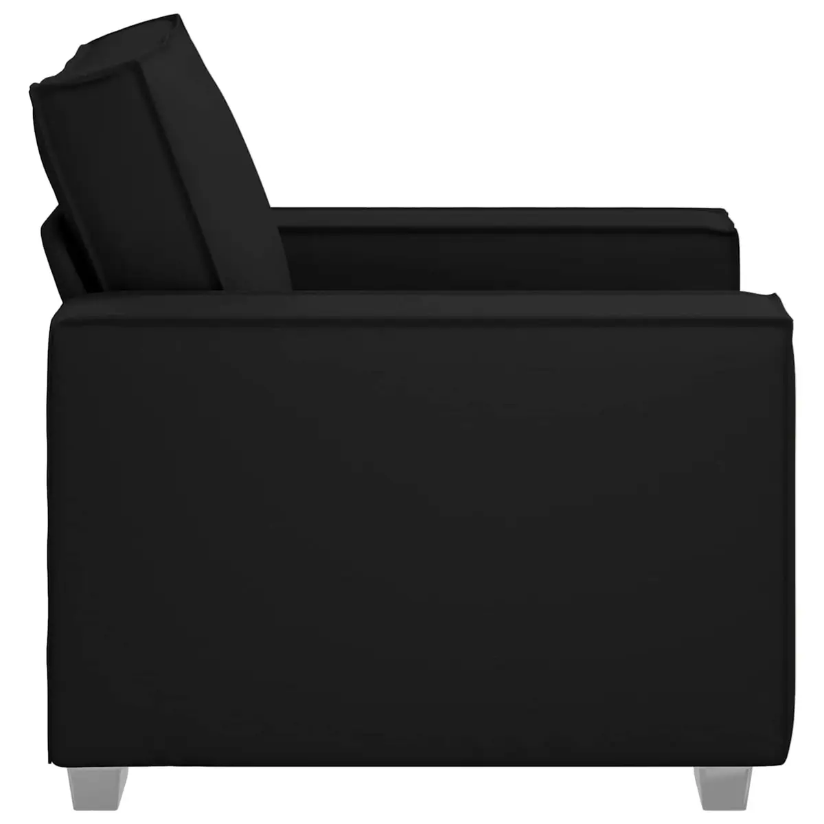 Sofa Chair Faux Leather 100cm Black Modern Seating Lounge Armrest