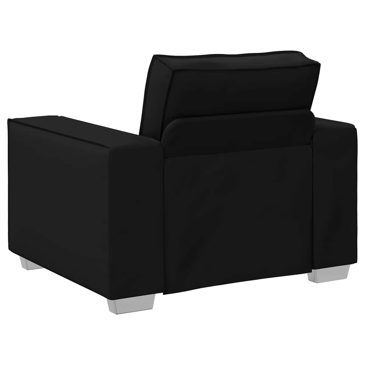 Sofa Chair Faux Leather 100cm Black Modern Seating Lounge Armrest