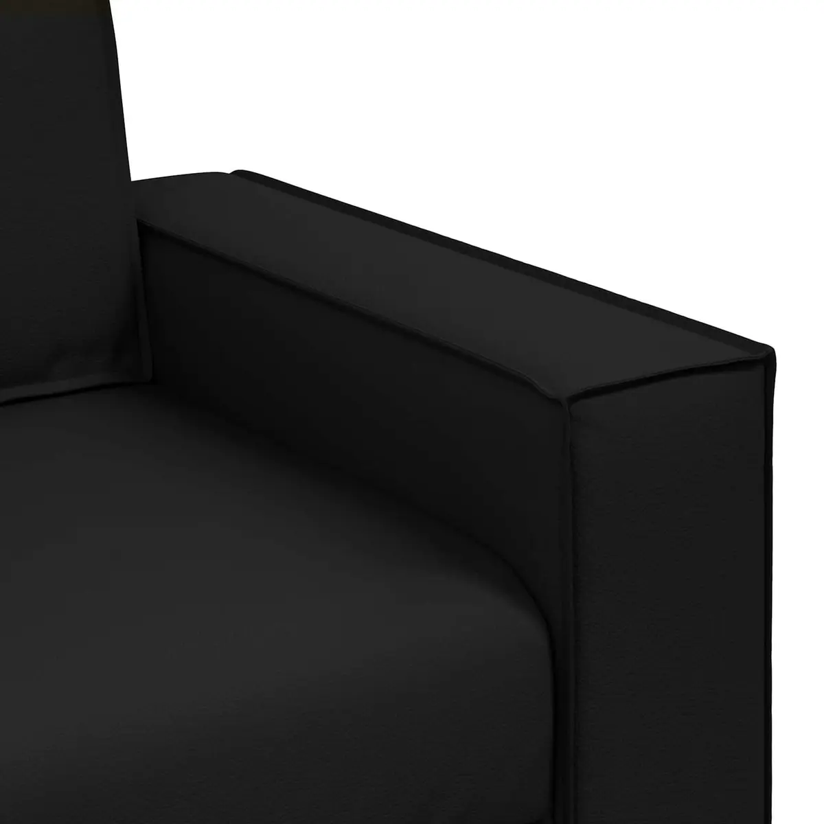Sofa Chair Faux Leather 100cm Black Modern Seating Lounge Armrest