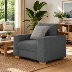 Versatile Grey Armchair for Relaxing in Any Room